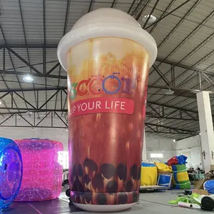 Event decoration advertising Promotion model giant inflatable Pearl milk tea cup
