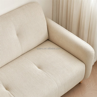 111138 Quanu Beige couleur confortable tissu petits canapés en bois massif canapé jambes canapé canapé ensemble meubles pour petit salon
