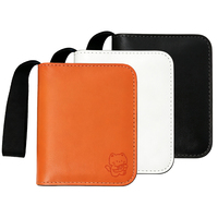 Porte-cartes miniature personnalisé avec logo, 1 poche, en cuir PU, avec sangle de poignet pour cartes de jeu