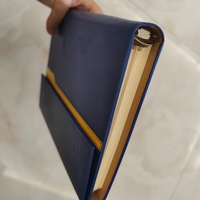 Carnet de notes agenda souple A5 à trois volets en cuir PU avec logo personnalisé Ensemble cadeau d'affaires pour femmes et filles