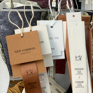 Custom Printed Embossed Clothing <strong>Tag</strong> Label Brand Name <strong>Paper</strong> <strong>Tag</strong> for Garments - Product Image 6