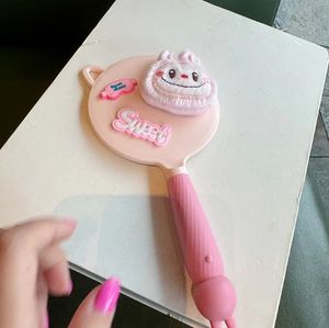 Espejo Cosmético de Mano <span class=keywords><strong>Megan</strong></span> Bubble Mart Labubu, Espejo de Maquillaje con Diseño de Conejita de Dibujos Animados, Espejo de Retoque Labubu para Muñecas - Product Image 6