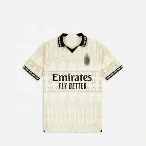 2024 Ac Milan Real Fans Versie Jersey Club Home Soccer Jersey Voetbalshirt Voetbalkleding Madrids Fans Versie T-Shirt