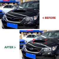 AMP-Z WRX STI Vente Flash - Grilles d'aération de capot moteur en plastique noir brillant, protection anti-poussière pour Subaru Impreza WRX STI 2008-2014, accessoires de voiture