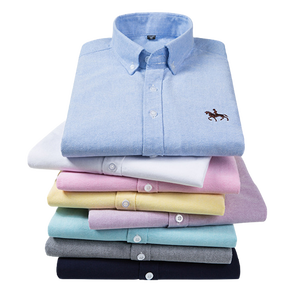 Camisa <span class=keywords><strong>Oxford</strong></span> de Hombre 100% Algodón, Manga Larga, Casual, Bordada - Product Image 1