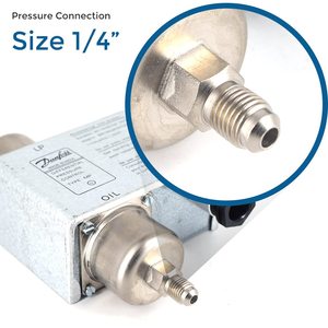 Interruptor de Presión Diferencial Danfoss Tipo MP Oil G12 SPDT IP54 Para Refrigerantes y Aire - Product Image 5