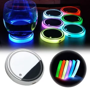 Bunte LED Tasse Untersetzer Halter USB Licht Matte Auto