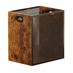 Thùng rác bằng gỗ sáng tạo, giỏ đựng đồ gia dụng, giỏ đựng đồ chơi, vật liệu, thùng đựng rác - Product Image 6