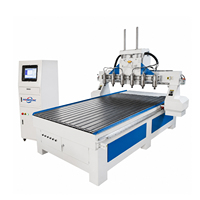 Máquina Router CNC Multifunción Jinan Mosencnc 1325 de 8 Cabezas y 8 Ejes Rotatorios |   Grabador de madera de gran formato para producción en masa