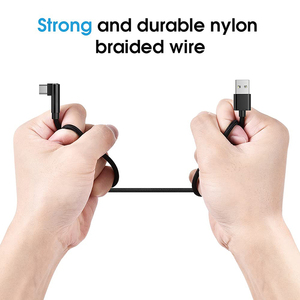 Tốc độ cao 3A sạc nhanh 1M/2M/3m Type-C Hợp kim nhôm 90 độ USB C khuỷu tay Cáp dữ liệu cho máy tính & máy quét mã vạch - Product Image 3