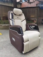 Kursi Mobil Kulit Pijat Elektrik Mewah VIP yang Dapat Direbahkan untuk Modifikasi benz MPV Sprinter v Class Vito V250 Vario Viano