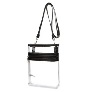 Klar Transparente pu Schulter tasche Frauen Mode Umhängetasche klar Gelee Clutch Cross body klare Plastiktüten mit Schulter gurt