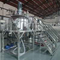 Levantamiento hidráulico Pasta de dientes Fabricación de tarros Crema Mezcla Agitador Loción corporal Homogeneizador Mezclador
