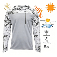 Sudadera con Capucha de Pesca Camuflada de Fábrica, Ligera y Protectora para Pescadores, Transpirable, con Protección Solar, de Alto Rendimiento