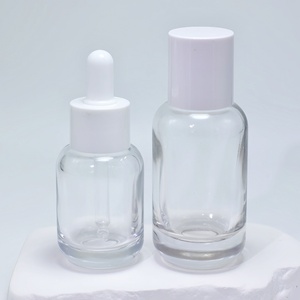 30ml 40ml 50ml 100ml 120ml Round Cosmetic Set Essence Concentrate Lotion <b>Dropper</b> Transparent Glass <b>Bottle</b> - Product Image 5