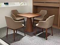 Chaise de salle à manger moderne et confortable en flanelle, hauteur réglable, structure en fer, siège en acier MDF, salon, bureau à domicile, hôtel, banquet