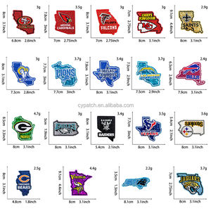 فريق كرة القدم الأمريكية الرياضة الترتر التطريز نمط nfl بقع معان رئيس النسر القديسين تكساس تصميم فريق كانساس - Product Image 2