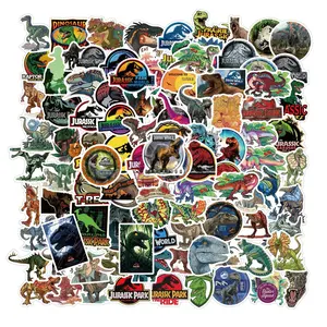 100Pcs Jurassic Park Stickers per Scrapbooking valigia paraurti auto casco Skateboard dinosauri Sticker vinile
