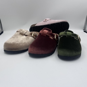 Zoccoli in <span class=keywords><strong>Velluto</strong></span> Personalizzati con Suola in PVC Resistente, Processo di Incollaggio a Freddo, Mules in <span class=keywords><strong>Velluto</strong></span> per <span class=keywords><strong>Donna</strong></span> - Product Image 5