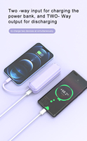 Batterie externe portable 2024 avec prise AC, charge rapide 22,5 W, 15000 mAh/20000 mAh, écran LED, design capsule compacte pour tous les téléphones Type-C