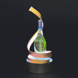 Support à vin en spirale éclairé par LED, rechargeable, multicolore, base à champagne, présentoir à liqueurs, accessoire créatif pour bar KTV - Product Image 2