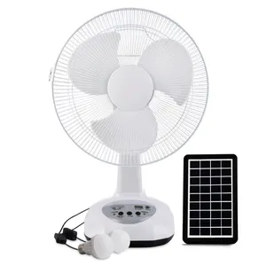 16 inch 12 v Electric Mini Industrial USB Table DC LED Desk Solar Energy Power Battery Rechargeable Fan with Solar Panel