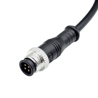 Conector de Código M12 Impermeable de 4 y 8 Pines, Macho y Hembra, Ensamblaje de Cable y Conector para Sensor Industrial