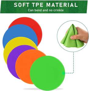 60 points <span class=keywords><strong>de</strong></span> marquage en polyéthylène antidérapants pour sols <span class=keywords><strong>de</strong></span> gymnastique, idéaux pour l'entraînement <span class=keywords><strong>de</strong></span> vitesse et d'agilité au football et au basketball, avec sac à cordon - Product Image 2