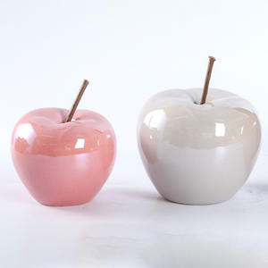 Décoration de pommes en céramique mignonnes pomme de réveillon de noël marbre naturel bureau décoration de la maison ornement de fruits artisanat - Product Image 5