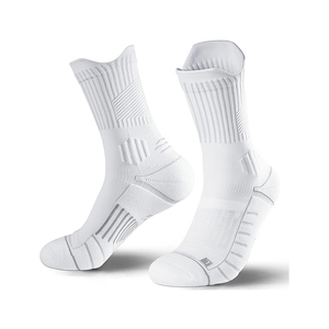 Chaussettes de sport montantes antidérapantes brodées sur mesure de haute qualité pour jeunes, avec logo couleur personnalisé, vente en gros, chaussettes décontractées d'entraînement - Product Image 1
