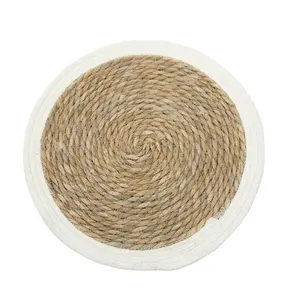 Natural Handmade Straw Woven Trivet Mats Table Straw Placemat
