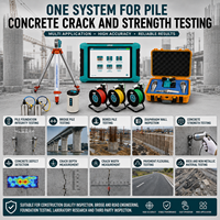 Machine d'essai ultrasonique non métallique pour l'inspection des murs de pieux en béton coulé sur site et des projets d'inspection des roches