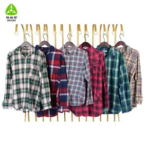 Camicie da uomo all'ingrosso di alta qualità camicia di seconda mano pakistan bundle abbigliamento vestiti usati per uomo