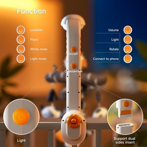 Móvil Musical con Control Bluetooth para Niños <span class=keywords><strong>Tumama</strong></span>, Juguete Colgante de Peluche Blanco y Negro, Móvil para Cuna de Bebé con Proyección de Luz - Product Image 6