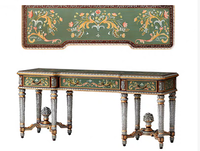 Lit double de luxe en bois massif de style rococo français, personnalisable, hauteur réglable, gravé à la main, antique, pour chambre à coucher de villa