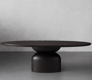 Hình bầu dục màu đen sang trọng Đồ nội thất bàn ăn thiết lập với ghế - Product Image 3