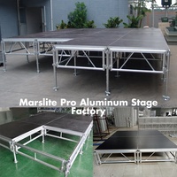 Plateforme de Scène en Aluminium d'Usine 4x8 Pi, Plateau de Scène Extérieure en Aluminium pour Concerts, Événements et Mariages