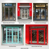Sistem Pintu Toko Aluminium Komersial Tugas Berat dengan Kaca Insulasi untuk Pintu Masuk Restoran, Mal, dan Gerbang KFC