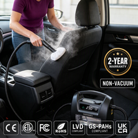 Nettoyeur Vapeur Portable à Réservoir Grande Capacité 1,6 L, Sans Produits Chimiques, à Contrôle Précis PWM, pour la Rénovation du Cuir et des Tissus d'Ameublement