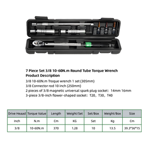 15-Piece <strong>Set</strong> 1/4\" 2-24N.m Steel Hand Tool Kit Bicyclic <strong>Tube</strong> Torque <strong>Wrench</strong> for Garden Tool Repair Case Included OEM - Product Image 5