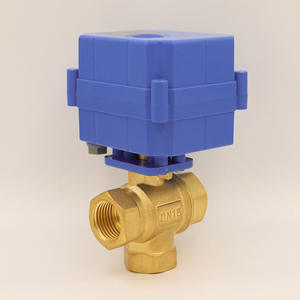 Válvula de Bola Miniatura de Cobre de Alto Torque DN15 y DN20 de Tres Vías, 5V 12V 24V 220V, para Agua, Gas y Aceite, Personalizable OEM - Product Image 3