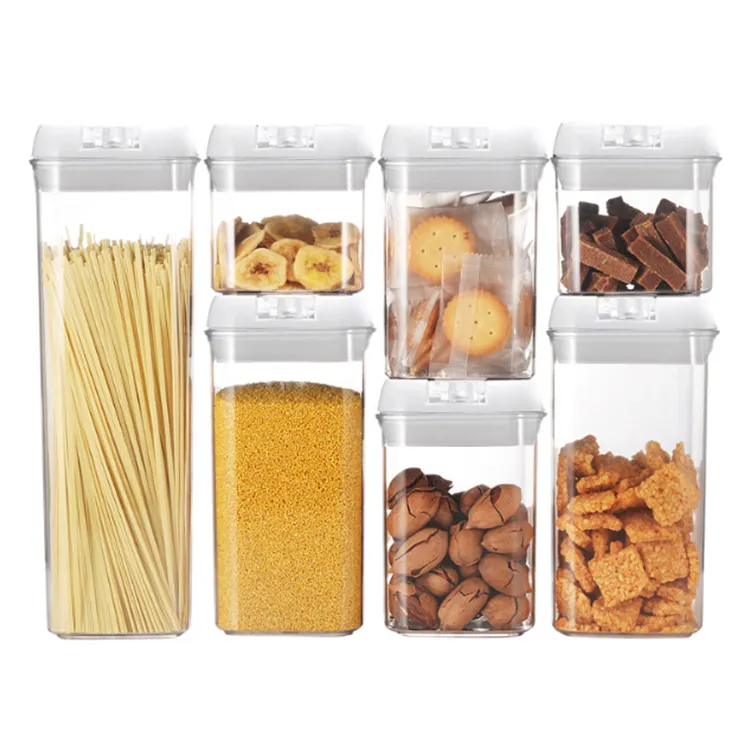 stackable organizer containers set airtight kitchen plastic box food storage container with lids