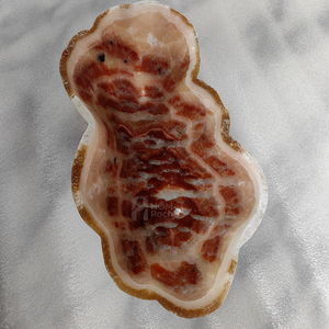 Đá tự nhiên trang trí nội thất Hình dạng vỏ đá cẩm thạch bát cho trái cây lưu trữ đồ trang sức - Product Image 4