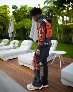 ชุดวอร์ม Chu <span class=keywords><strong>Fei</strong></span> <span class=keywords><strong>Ya</strong></span> 2024 ลายโลโก้แฟชั่น แบบไหล่ตก สไตล์อเมริกันสุดเท่ ผลิตในจีน - Product Image 3