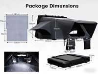 Tente de camping à ouverture rapide, tente de toit rigide portable pour voiture, 4 personnes, toile imperméable, quatre saisons, double couche, camping tout-terrain