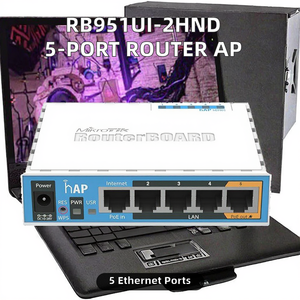 RB951Ui-2HnD Mikrotik điểm truy cập với 5 cổng Ethernet 2.4GHz PoE <span class=keywords><strong>USB</strong></span> 3G/4G osl4 kho có sẵn cho mạng <span class=keywords><strong>wifi</strong></span> - Product Image 3