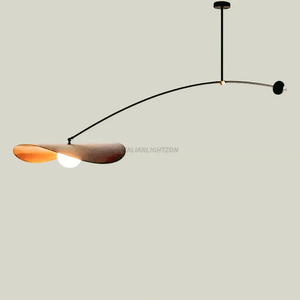 Lustre moderne du milieu du siècle, en laiton noir et verre, luminaire suspendu pour salle à manger, cuisine, salon, éclairage intérieur - Product Image 5