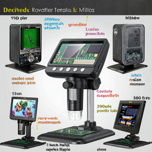 369 4.3inch IPS màn hình cầm tay kính hiển vi kỹ thuật số 1000X gemological công nghiệp <span class=keywords><strong>LED</strong></span> nguồn ánh sáng hàn kính hiển vi - Product Image 3