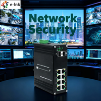 Switch Ethernet Gigabit Industrial Administrado de 8 Puertos, 2 Ranuras SFP, Gestión Web, Capacidad de 20 Gbps, Soporte VLAN para Red de Cámaras IP