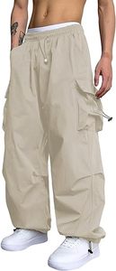 <span class=keywords><strong>Pantaloni</strong></span> da <span class=keywords><strong>uomo</strong></span> con lacci larghi con lacci casual con paracadute - Product Image 4